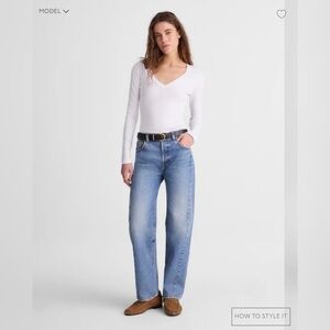 Madewell Pieced Barrel Leg Jean